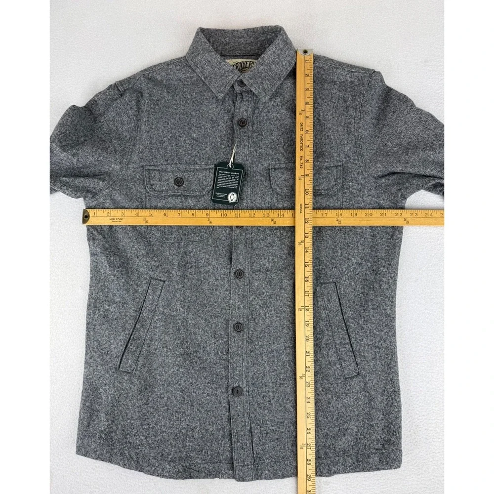 Grayers Heavyweight Shirt Jacket Men's Médium All‎  Finest Cotton Gray NWT
